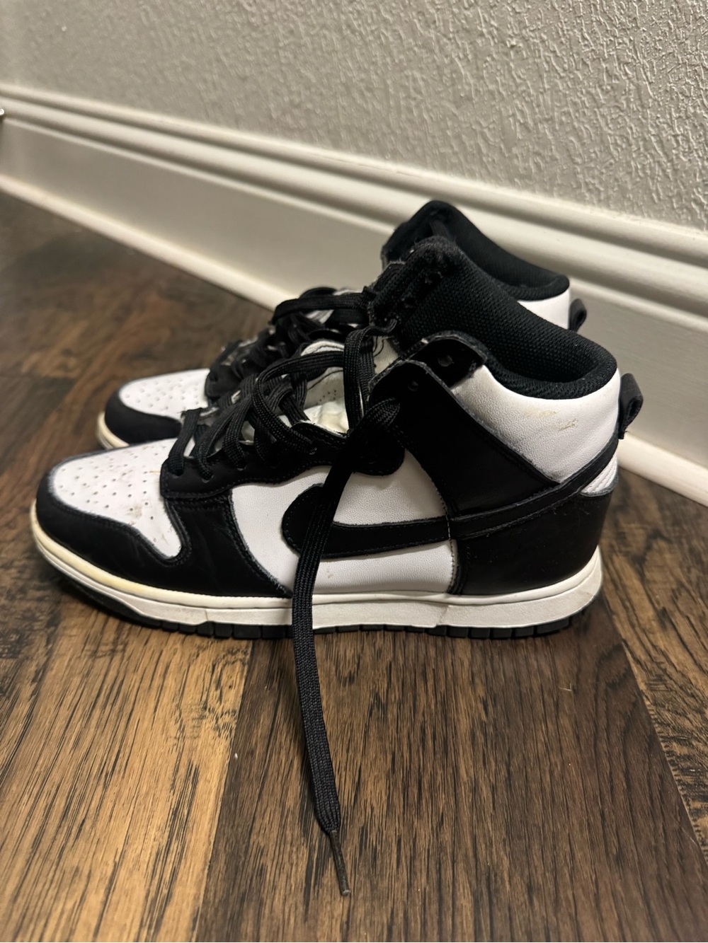 Women’s Black and White High-Top Sneakers